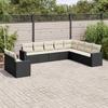 Maison Exclusive - Salon De Jardin 10 Pcs Avec Coussins Noir Résine Tressée