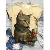 Women's T Shirt Tee Cat Daily Weekend Print Black Short Sleeve Fashion Graphics Design Round Neck T Shirts for Woman Summer