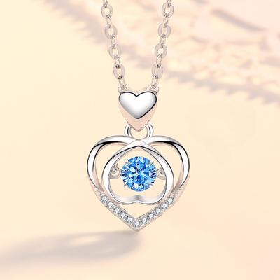 Heart-warming Necklace for Women, Heart-moving Heart-shaped Pendant Collarbone Chain Neck Chain