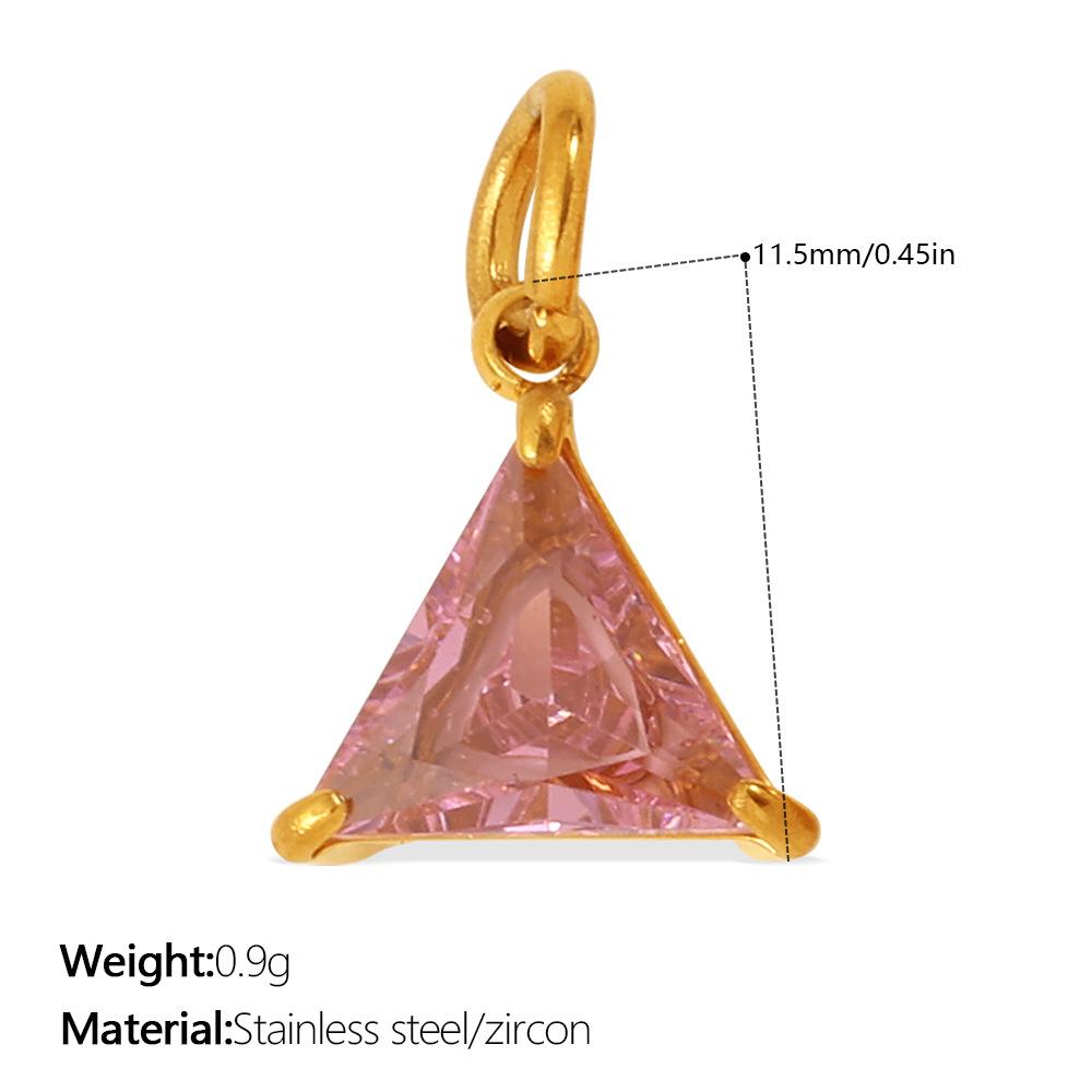 Colorful Diamond Geometric Pendant Light Luxury Niche Multi-Color Multi-Shape Zircon Jewelry Accessories