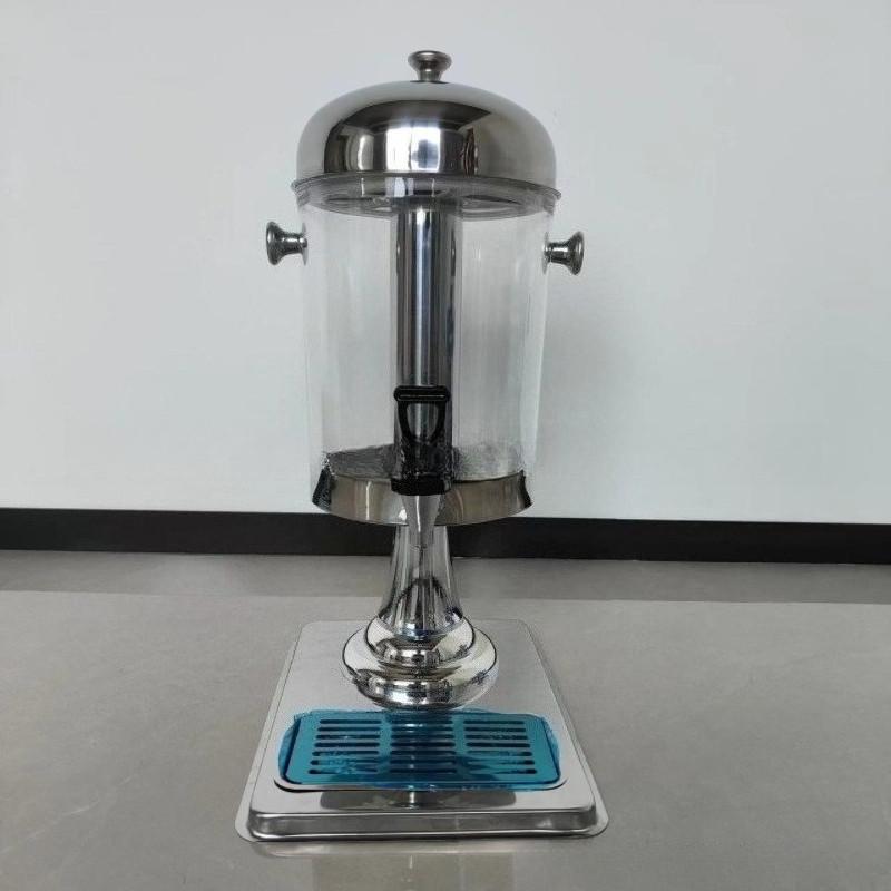 Large Capacity Buffet Commercial Stainless Steel Juice Cauldron PC Transparent Visual Hotel Restaurant Beverage Dispenser