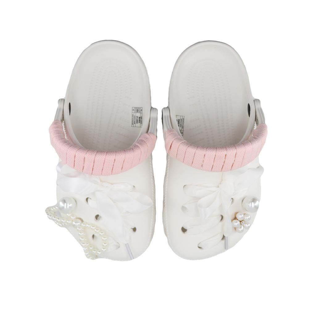 Crocs Classic clog fashion versatile trend carp pie sweetheart strap gift bag style hole shoes for men and women lotus colour