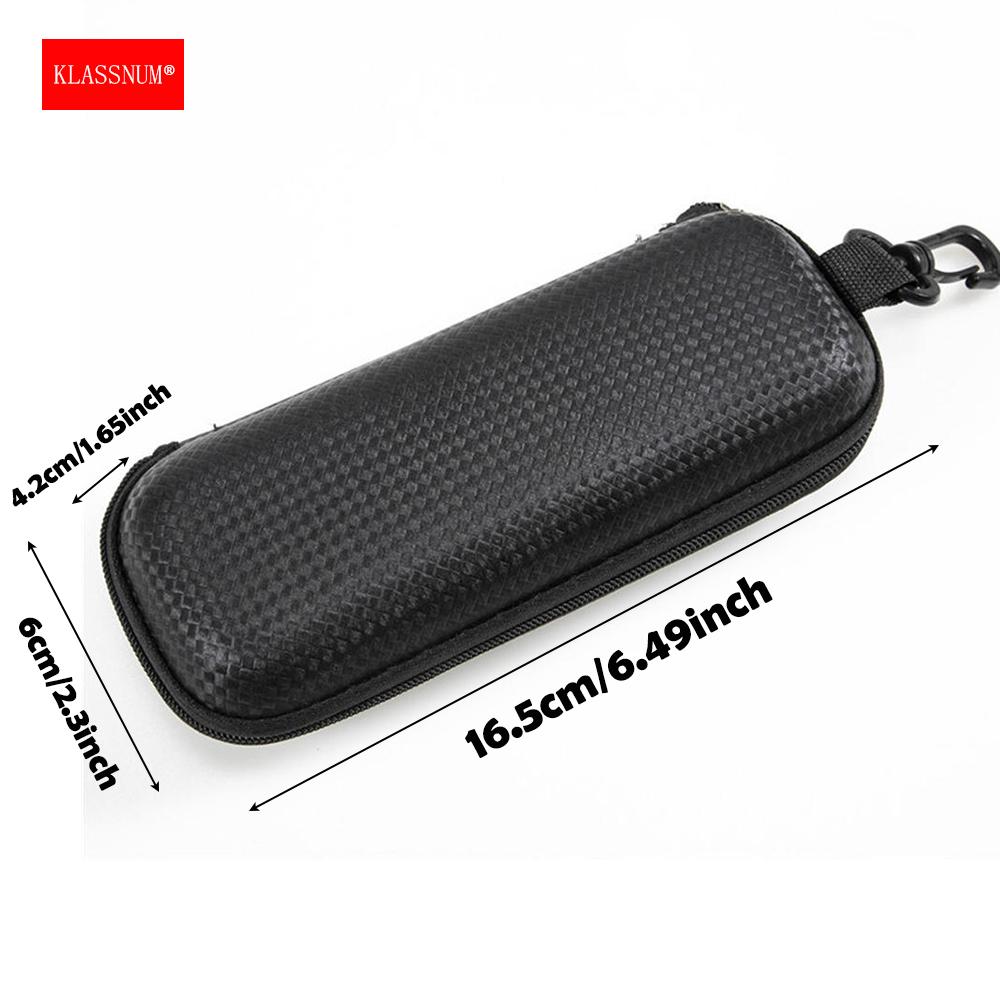 KLASSNUM Portable Glasses Cases EVA Eyewear Hard Case for Women Men Reding Glasses Box With Lanyard Zipper Cases Protector 2026