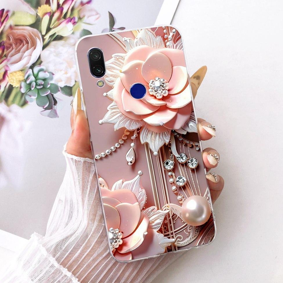 Case For Redmi 7 Cover Transparent Cute Cat Fashion Butterfly Funny Painted Casing M1810F6LI M1810F6LH M1810F6LG