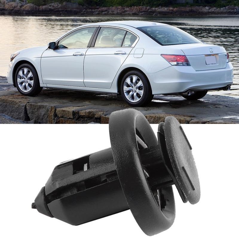 10x Clips For Honda Grille Wheel Arch Lining Bumper Splashguard Black Plastic