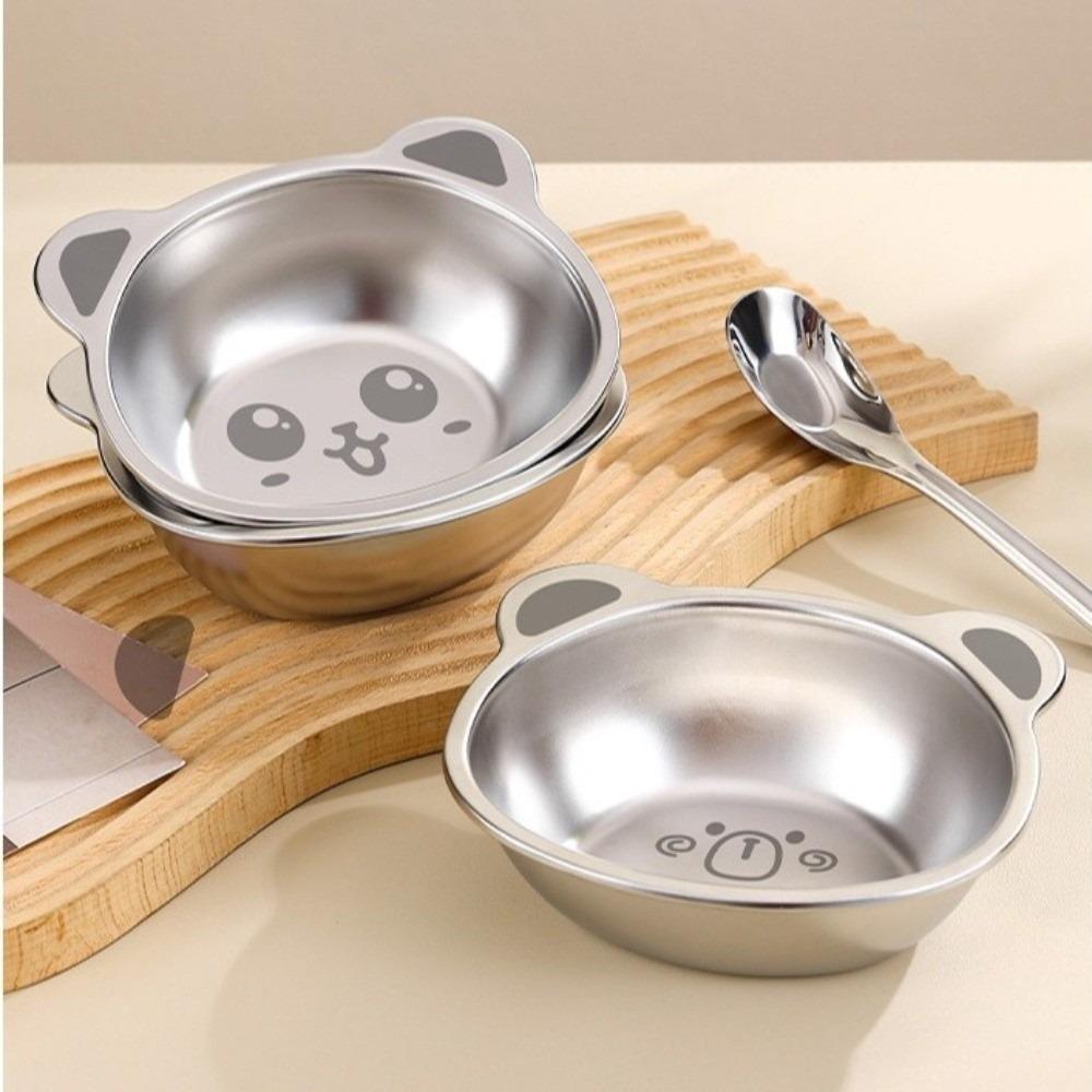 Cute Bear Design Kid Meal Bowl Anti Scalding Salad Bowl Portable Kid Dinner Bowl  Tableware