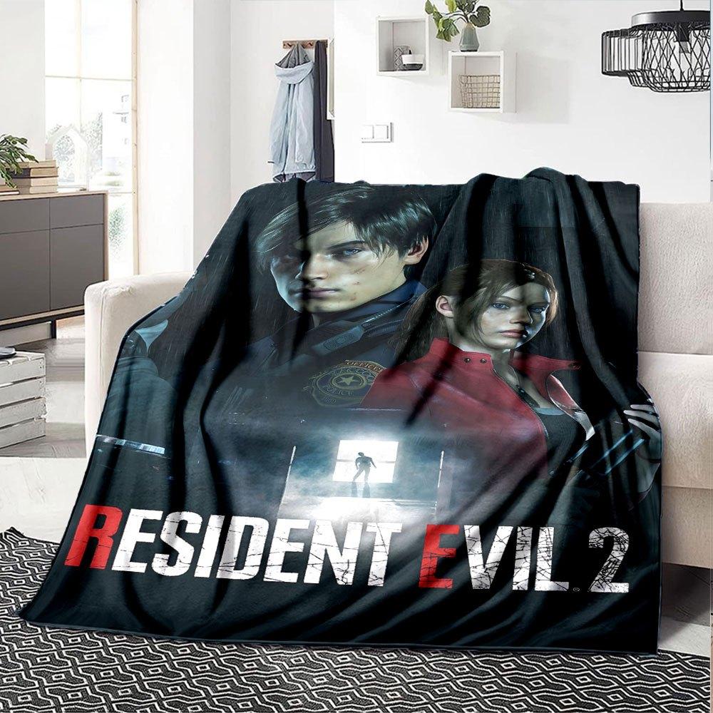 1ks Deka Resident Evil 8 Měkká Teplá Přehoz na Domov, Kancelář, Cestování Celoroční Útulné Povlečení Dárek, Kancelářský Útulný Doplněk