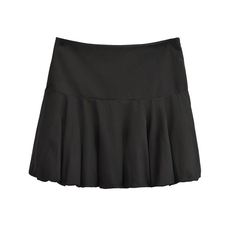 Kaslead New Arrival Women's Fashion Style Stylish Simple and Versatile Lantern Mini Skirt 4661422