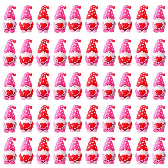 Mini Gnome Figurines Set for Hide And Seek Game Valentines Day Heart Gnomes Red Pink Unique Home Table Decor Romantic Gifts