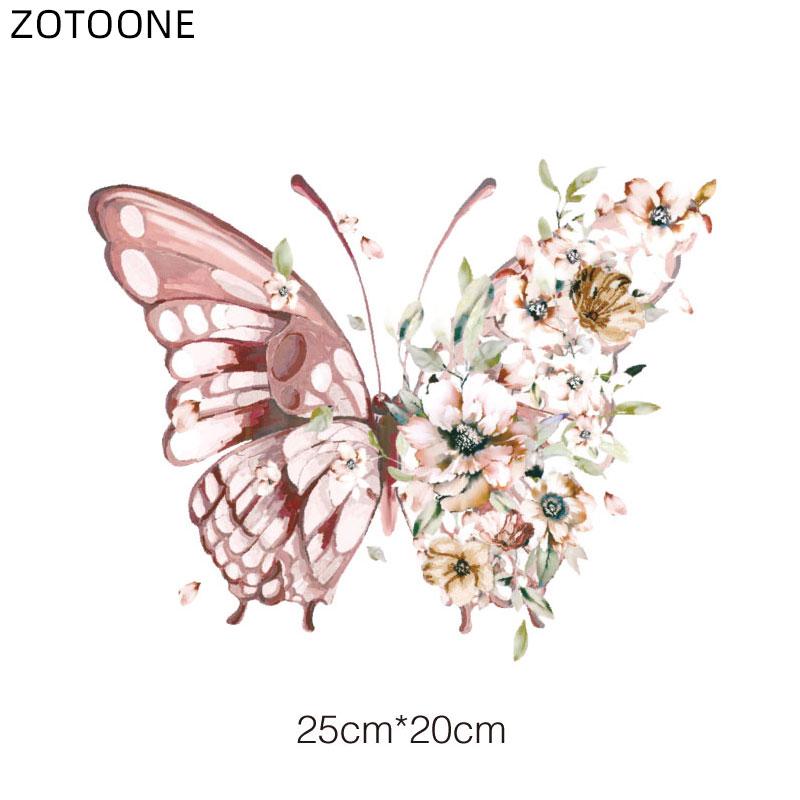 

Утюг на нашивке с изображением животных, большие нашивки с цветами и бабочками для одежды, наклейки для детей, теплопередача, виниловые аппликации «сделай сам», G