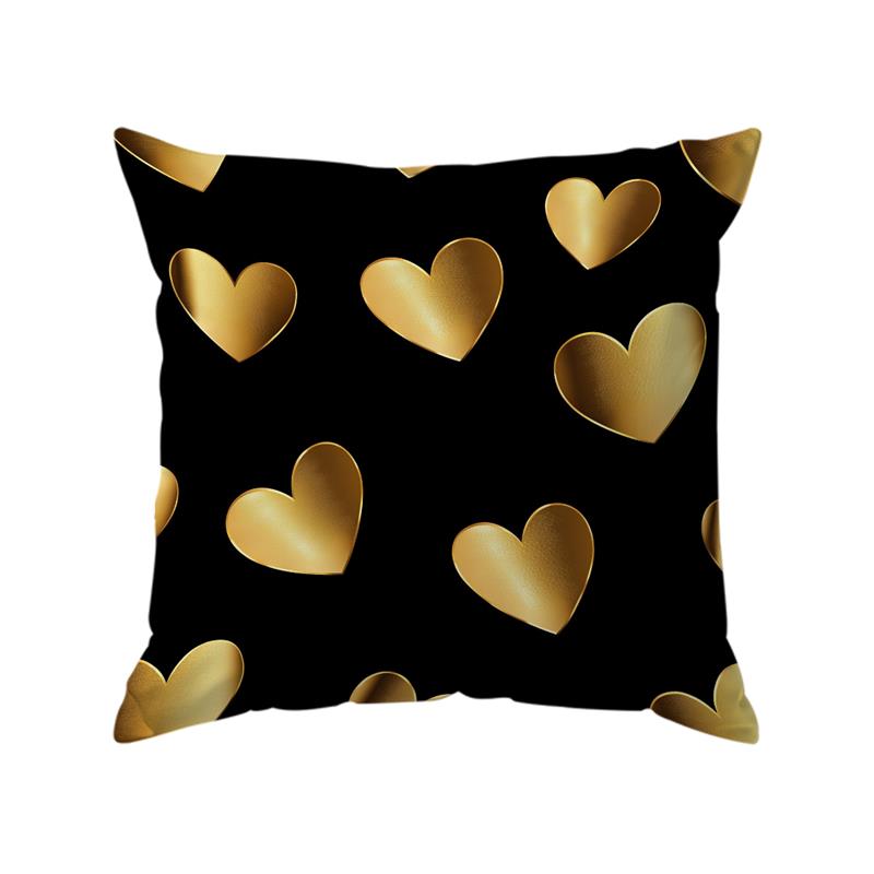 1Pc King And Queen Cushion Covers Black Polyester Pillow Cover For Home Sofa Chair Bed Car Party Table Decoration