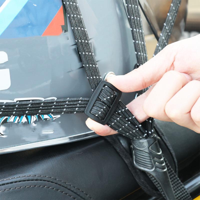 Luggage Retractable Elastic Rope Fixed Strap Luggage Reflective Multi-functional 60/90CM Motorcycle Helmet Straps Hook 60/90cm