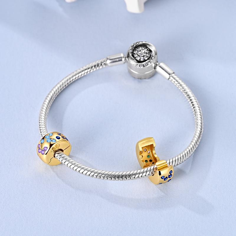 Charms Copper Original Heart Butterfly Four-Leaf Clover Charm Beads Pendant Fit Bracelet Diy Woman Jewelry Making