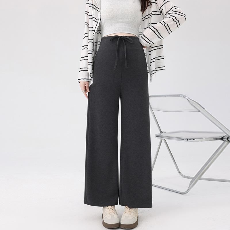 

Maternity Wide-Leg Knitted Pants - Spring 2026, Lightweight, No Belly Support, Casual Wear 2XL темно-сірий