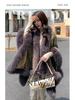 Rabbit Fur Shawl Women's Outerwear: New Autumn/Winter Fashion Cloak with Thickened Collar