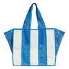 New Adidas Originals Polyester Tote Bag, Shopping Bag, Shoulder Bag, Handbag Extra Large Unisex Blue & Ecru IS0675
