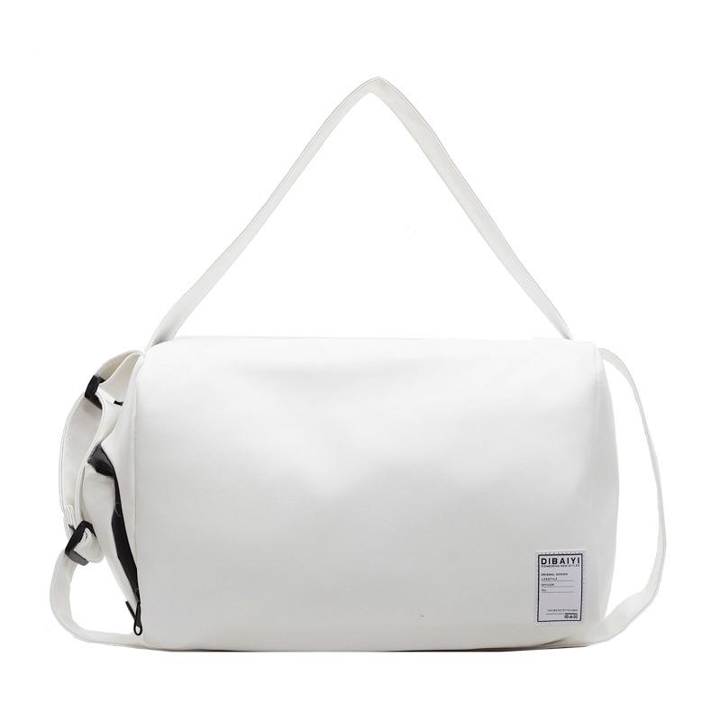 

Women s Style Underarm Travel Bags for Traveling French Simple Luggage Bags Dry and Wet Separation PU Can Be Used To Pull Rod Fitness Bags