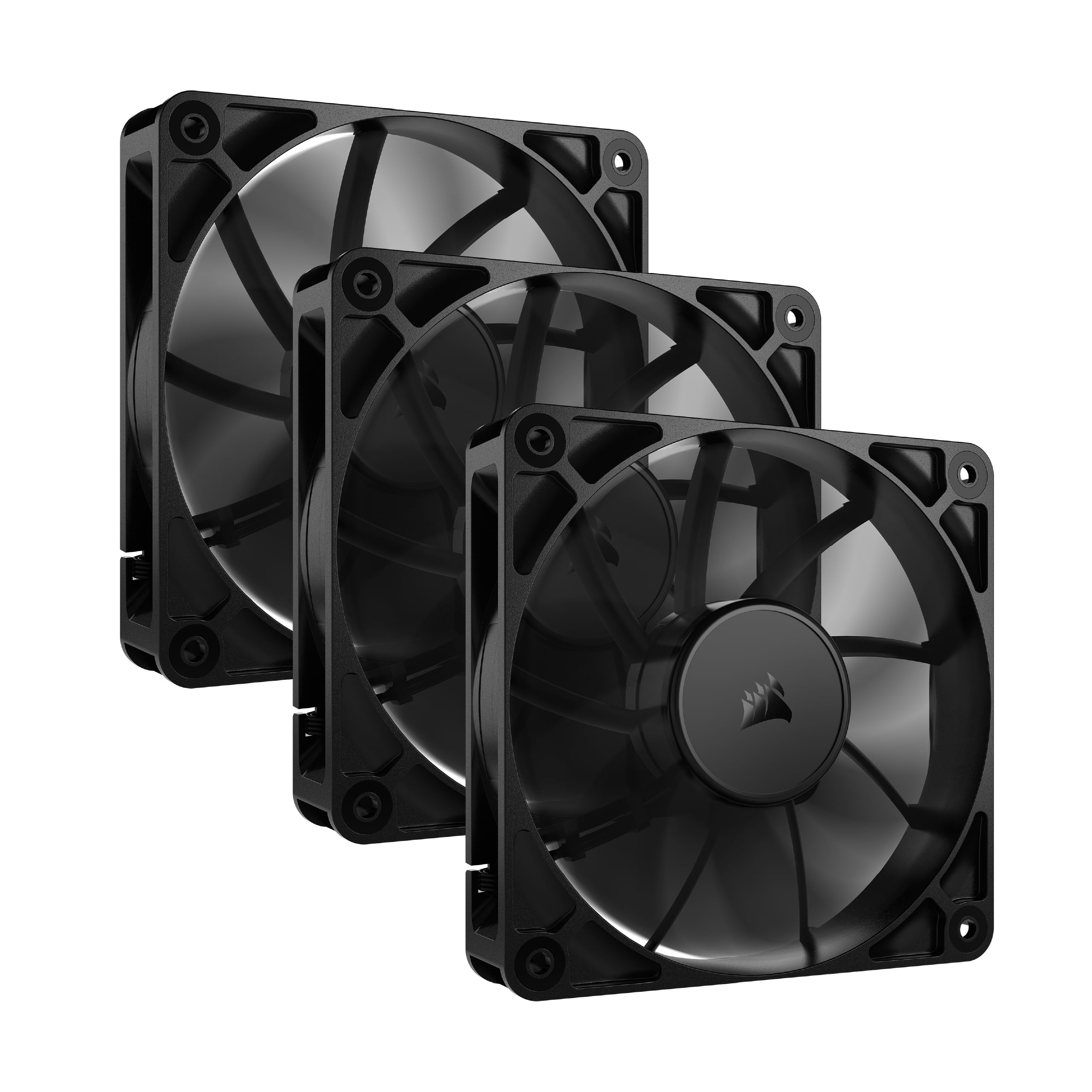 

CORSAIR RS120 PWM 120mm PC Case Fan Daisy Chainable Triple Pack Black CO-9050189-WW чорний