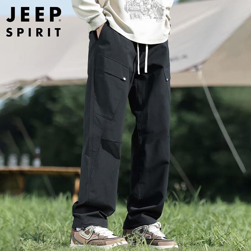 JEEP SPIRIT Men's Autumn/Winter Windproof Casual Cargo Pants
