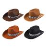 Cowboy Hats Panama Hat Maillard Style Cow Print for Women Men Photo Props Western for Men Women Unisex Wear Headwear