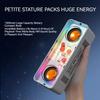 Colorful Bluetooth Speaker Portable Wireless TWS Stereo LED Music Player with TF Card and Transparent Crystal Design