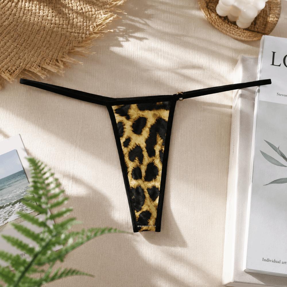Seamless T-back Briefs Dots Leopard Panties Lingerie Women Thongs  Plus Size
