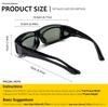 SHEEN KELLY Polarized Square Fit Overglasses Sunglasses with Side Shield Wraparound Driving Protection Shades Lenses,
