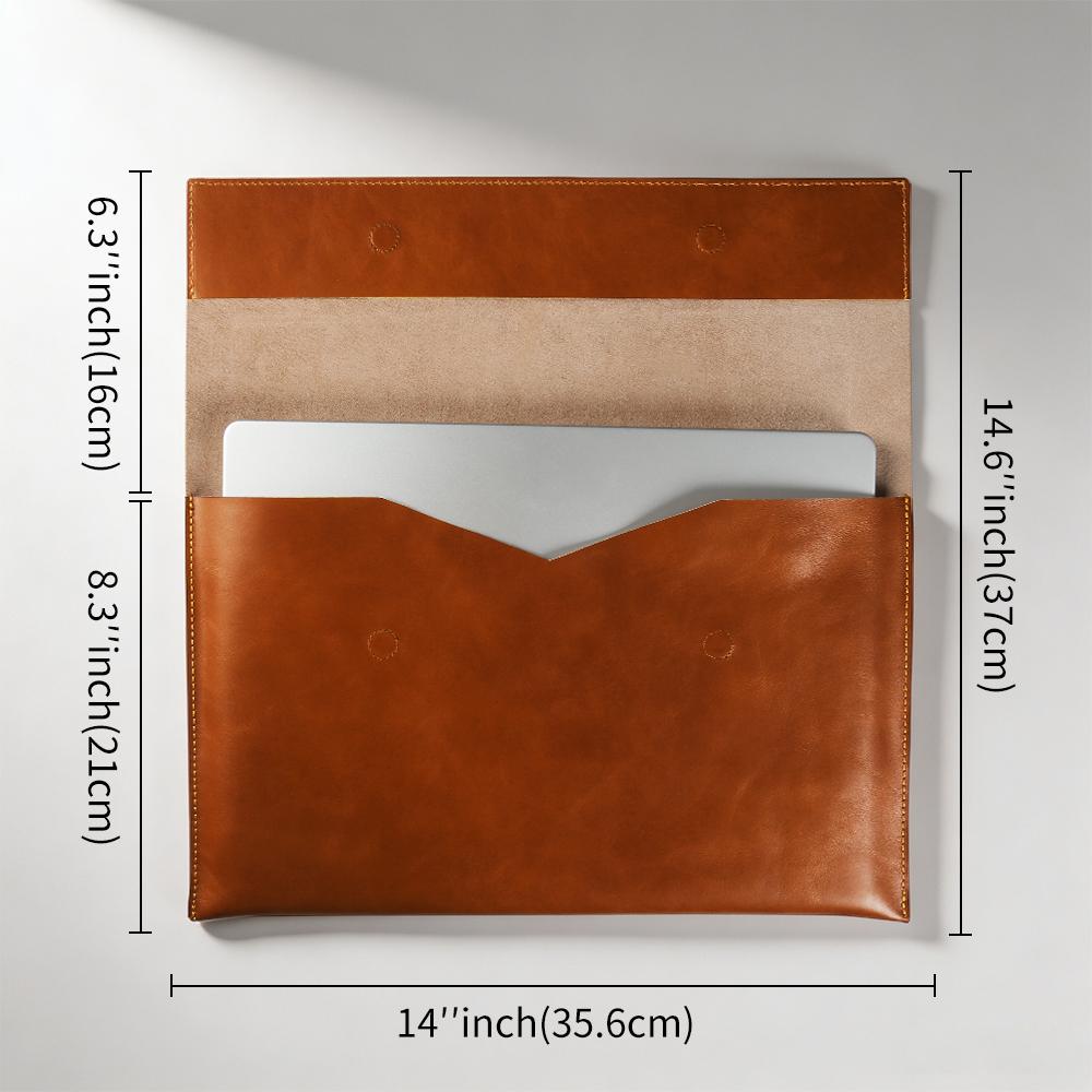 Genuine Leather Laptop Bag For Macbook Pro 16 A3428 A3429 Pro 14 A3426 A3427 Air 15 A3448 M5 A3241 M4 Air 13 A3240 A3449 M5 2026