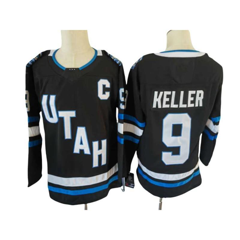 Vintage Utah Hockey Jersey 9 Embroidered Ice Practice Shirt Mens Cotton Blend Retro Team Uniform