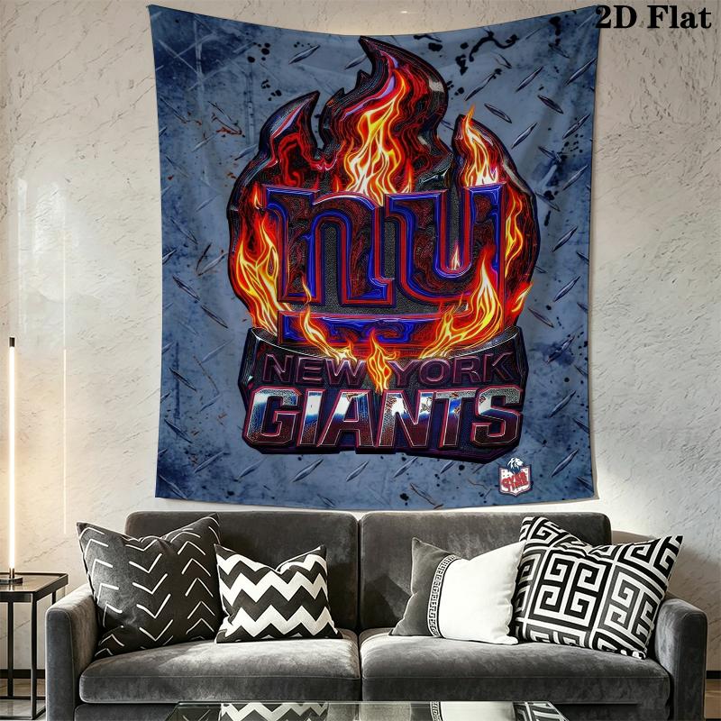 New York Giants Wall Tapestry Aesthetic Wall Hanging Printed Fabric Blanket Decorative Tapestries for Bedroom Living Room Home Decor