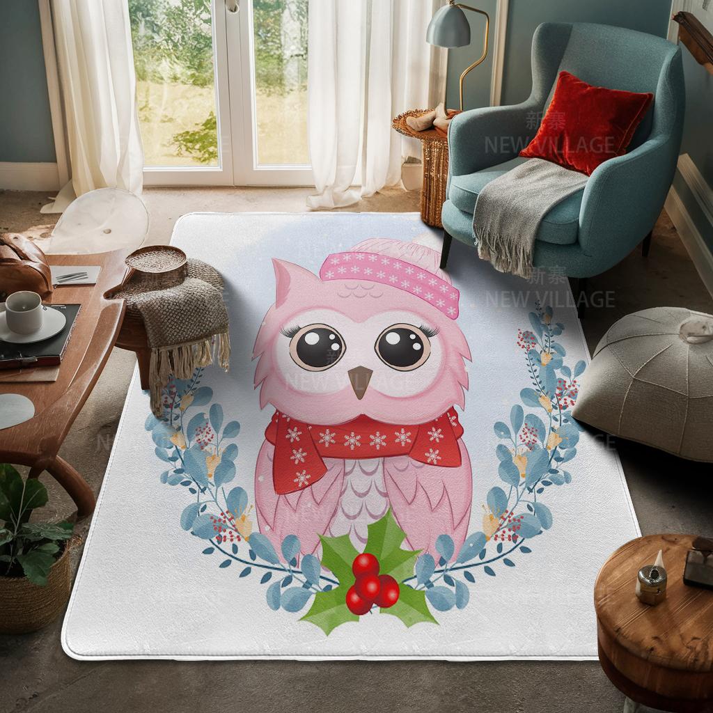 House Entrance Carpet Home Door Mat Living Room Bath Foot Bathroom Non-slip Water Absorption Rugs Bath Merry Christmas Winter