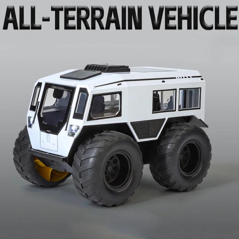 

1/24 Российский вездеход Sherp Модель Игрушка Кузов из сплава Звук Свет Двери Открываются Амортизация Внедорожник Подарок для Детей белый