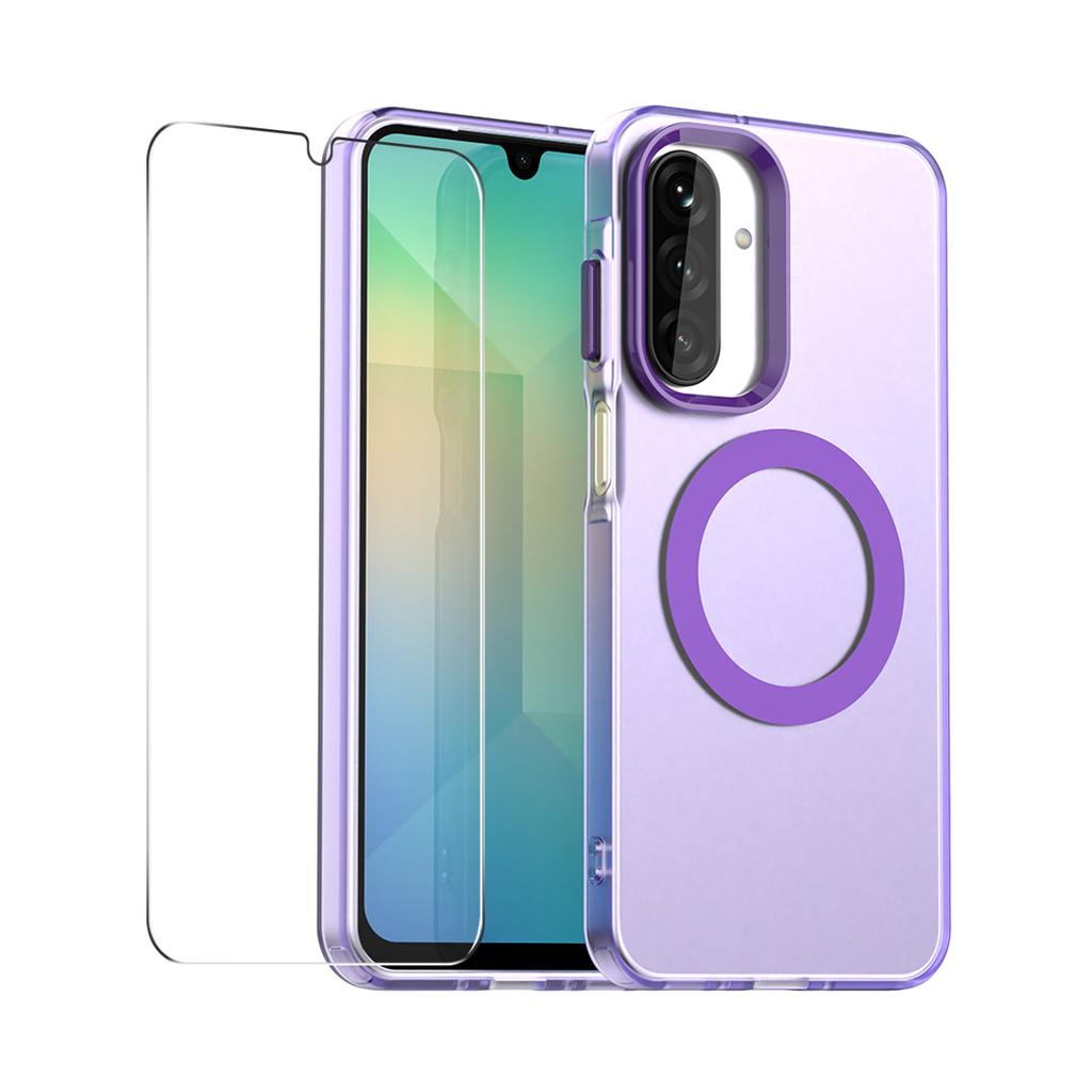 For Samsung Galaxy A17 4G/Galaxy A26 5G/Galaxy A17 5G Magnetic Case with 9H Tempered Glass ENKAY HAT PRINCE PC TPU Phone Cover