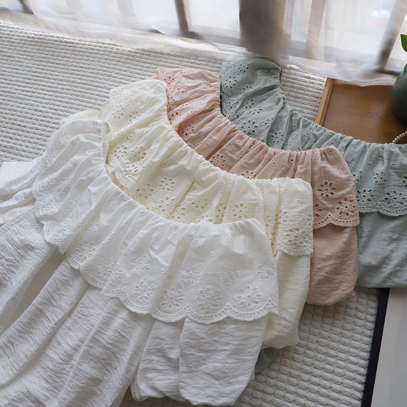 

Women s French-Korean Off-Shoulder Ruffle Top - Summer 2025 Collection One Size