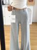 Frühling 2026 Damen Amerikanischer Stil Niedrige Taille Grau Spicy Girl Micro-Flare Jogginghose: Schmal Geschnitten, Po-Hebend, Bequem, Lässige Lange Hosen