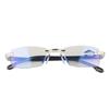 Rimless Reading Anti Blue Light  Glasses Women   Square Frameless Retro Clear Lens Presbyopic Reading Glasses for Women