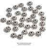 Handmade Antique Silver Flower Spacer Beads for DIY Bracelets & Hair Accessories