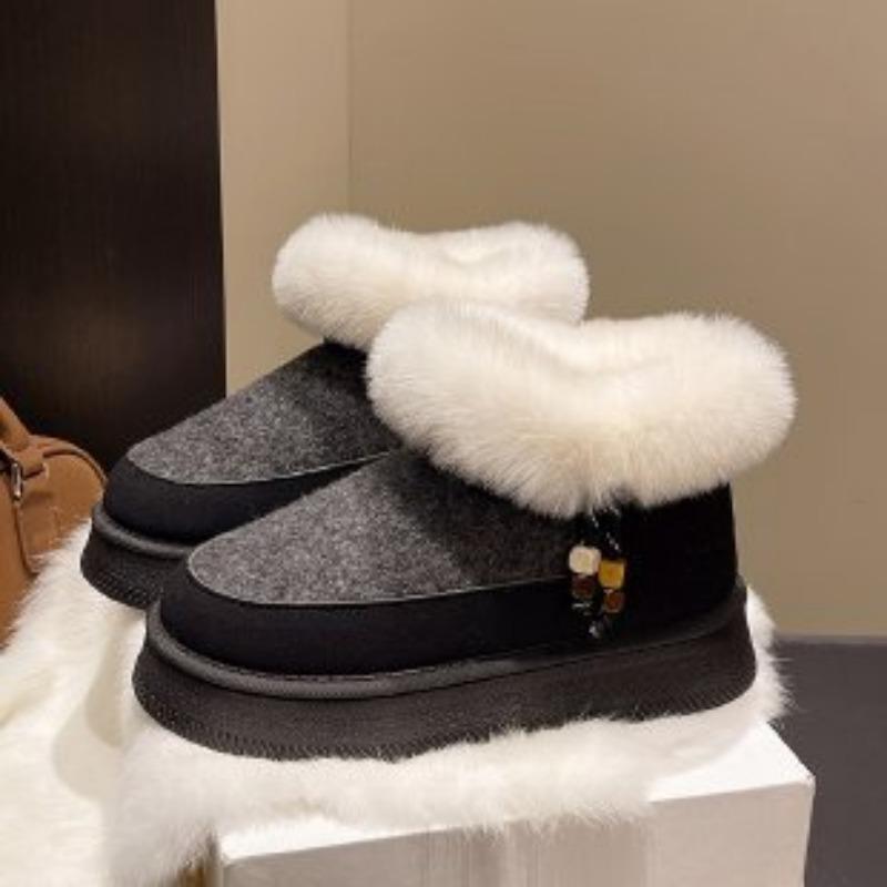 

Женские зимние утепленные водонепроницаемые меховые удобные теплые непродуваемые легкие походные водонепроницаемые нескользящие на толстой подошве амортизирующие зимние ботинки 42 чёрный