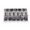 Guitar Bridge 6 String Top Loading Design Adjustable Electric Instrument Replacement PartsSilver for M00877