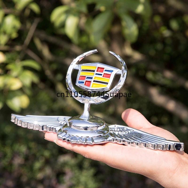 Chromový znak na kapotu auta Znak Kapota Samolepka pro Cadillac CTS BLS Escalade Seville Tiburon SLS XTS XT6 CT6 Logo pro úpravu auta