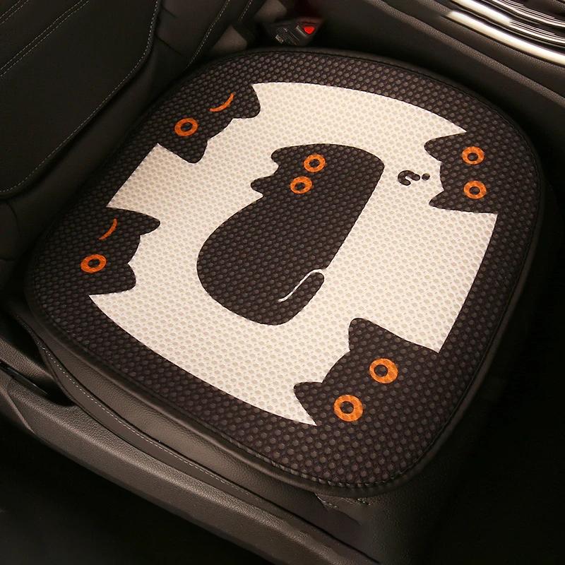 Creative Women s Car Seat Cushion Cover Cute Cartoon Cat Universal Car Seat Cover Auto Interior Accessories for Four Seasonal Seat cushion