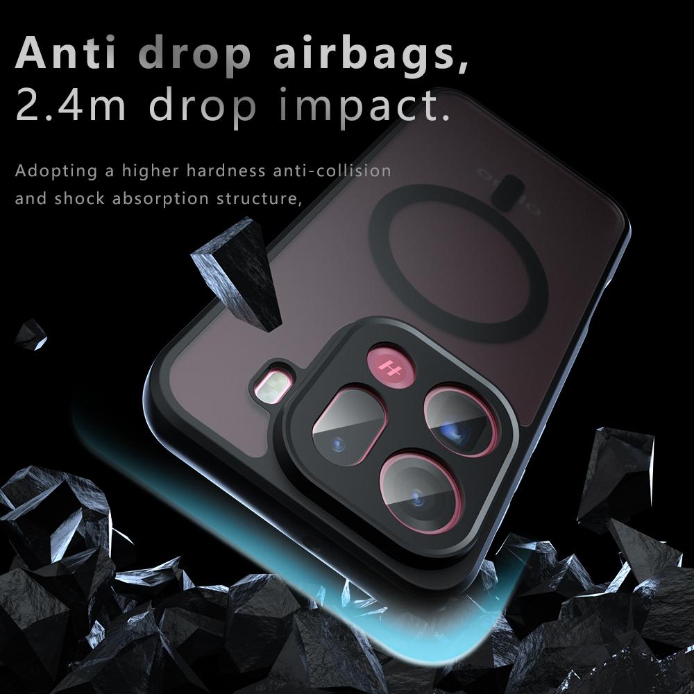 Pouzdro pro OPPO Find X9 Pro Magnetické bezdrátové nabíjení Měkký TPU rámeček Tvrdý plast Průsvitný Matný Nárazuvzdorný Kryt na zadní stranu telefonu