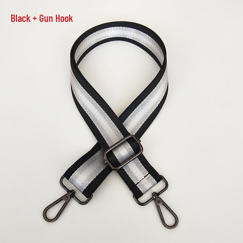 Adjustable 3.8cm Striped Nylon Crossbody Shoulder Strap for Women's Bag Replacement