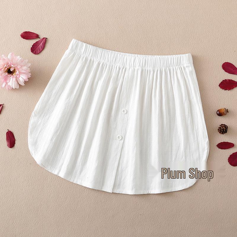 

Многослойный свитшот с миди-юбкой с разрезом спереди и белой отделкой, в комплекте с юбкой с имитацией свитера и подола, прикрывающей бедра M (suitable for 85-110 jin)