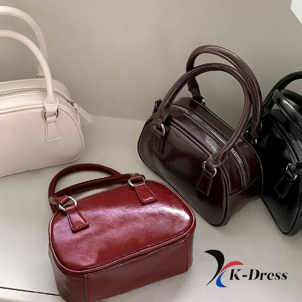 Enamel Mini Strap Tote Bag Leather Crossbody