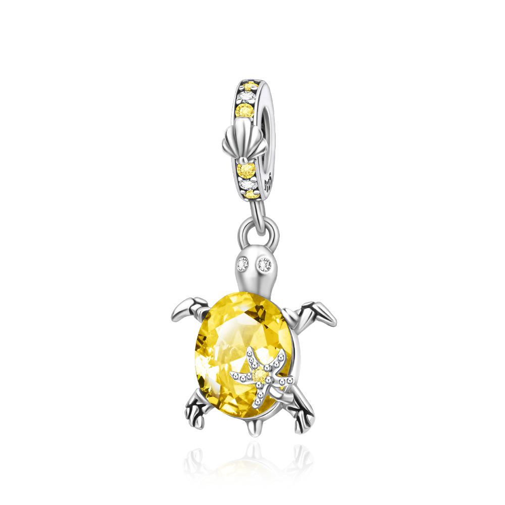 S925 Silver Turtle Pendant Fashion Beaded DIY Bracelet Jewelry Making Kit for Women Craft Accessories