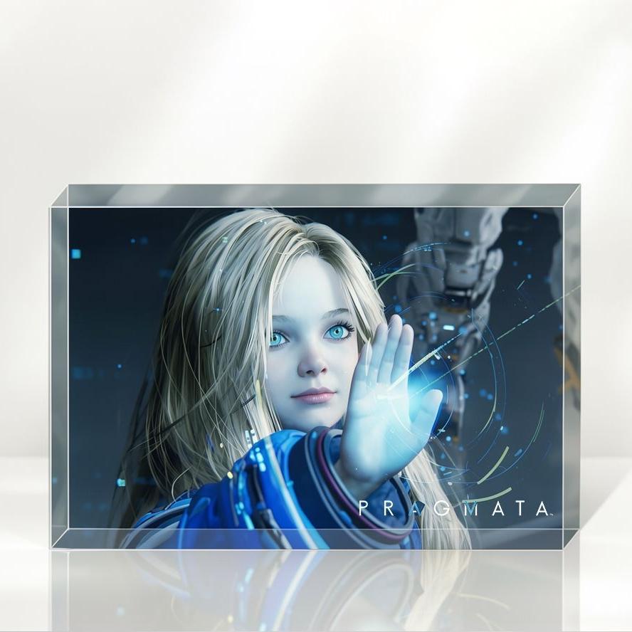 Pragmata Diana Acrylic Crystal Brick Stand Figure Game Merchandise Collectible Trendy Toy Anime Gift Home Decor