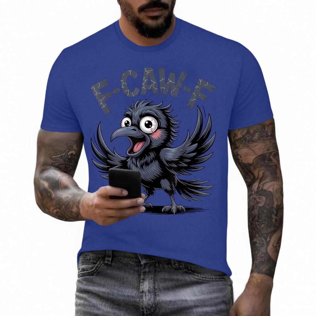 Funny F Caw F Chicken Rooster Cawing F-Caw-F Saying Pun T-Shirt