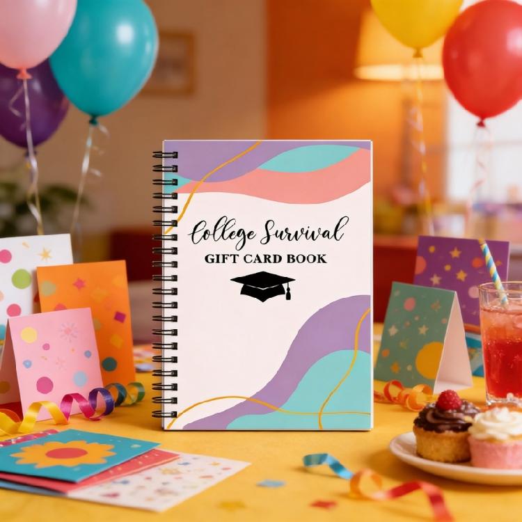 Portable Paper Card Collection Album With Multiple Slots 13x18cm Twin Coil Binding Card Holder For Graduates Students