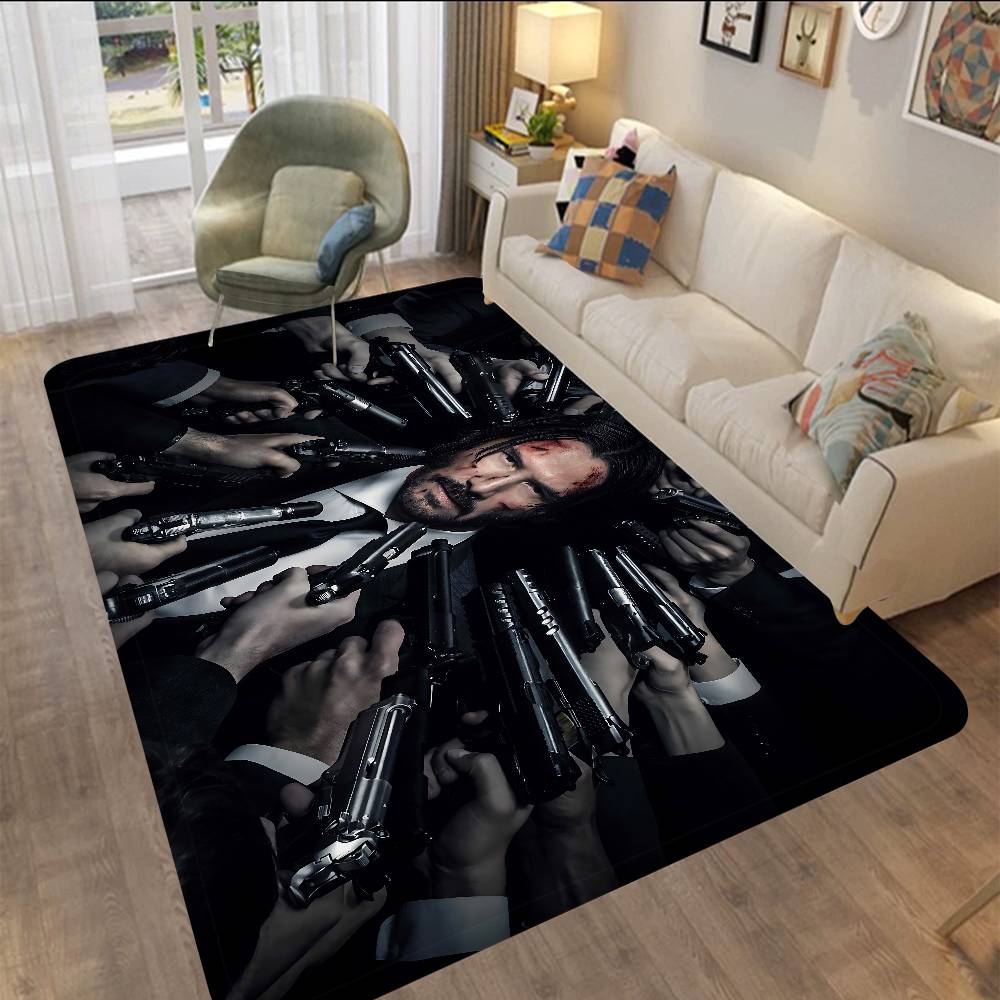 1pc Classic J-john W-wick Movie Bathroom Mat Kids Room Bedroom Decoration Balcony Anti-Slip Doormat Living Room Welcome Rug